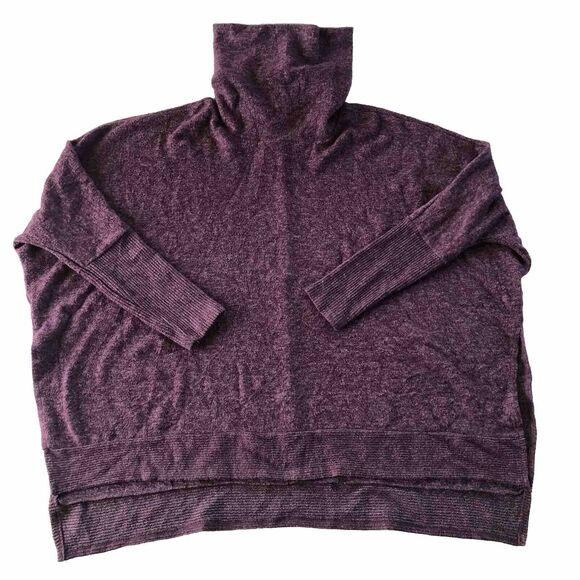 Zenana Fleece Cowl Neck Split Side Sweater Size Small - Picture 1 of 11